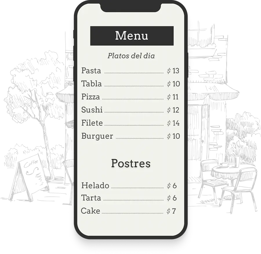Ejemplo de carta digital Totomenu